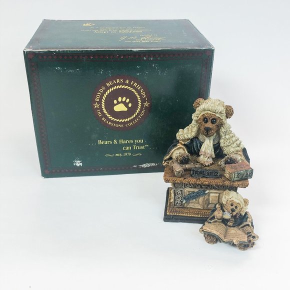 Boyds Bears and Friends 1997 "Judge Griz Hissonah” Figurine Vintage - Picture 2 of 10